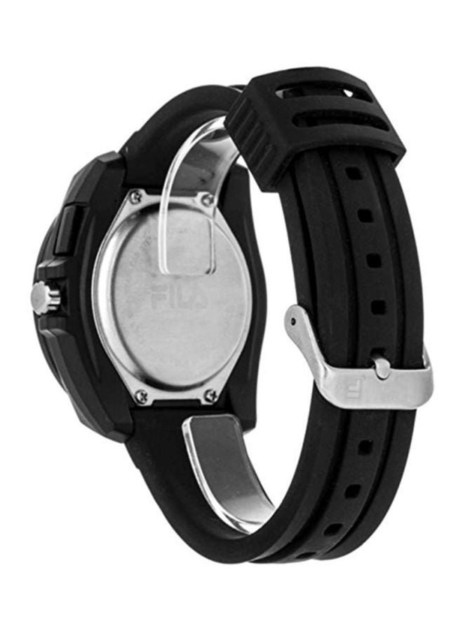 فيلا ساعة أنالوج مقاومة للماء 38-091-002 - 44 مم - سوداء - Image 2