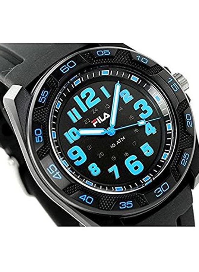 فيلا ساعة أنالوج مقاومة للماء 38-091-002 - 44 مم - سوداء - Image 3