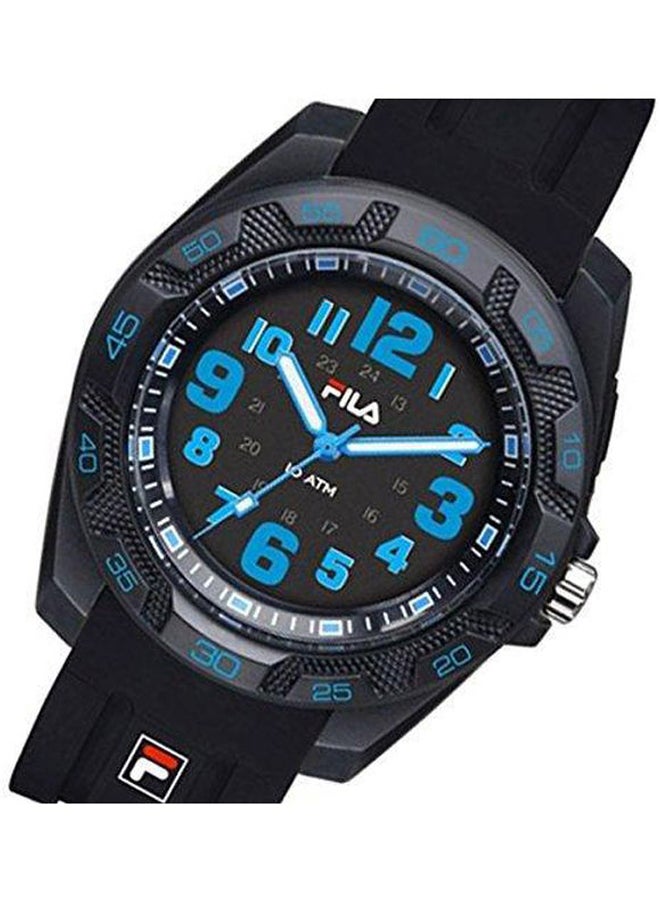 فيلا ساعة أنالوج مقاومة للماء 38-091-002 - 44 مم - سوداء - Image 4