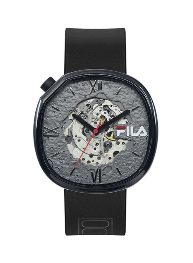 فيلا ساعة يد بعقارب مقاومة للماء طراز 38-307-002 - 43 ملم - لون أسود unisex