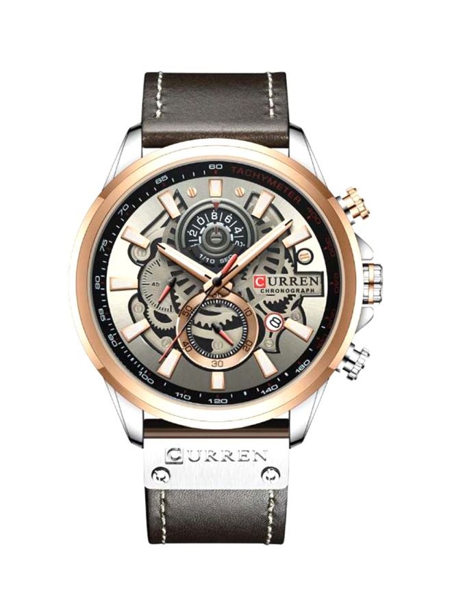 كارين ساعة يد كرونوغراف بسوار مصنوع من سبيكة معدنية طراز J4517R- قياس 42 مم - لون أسود للرجال - Image 1