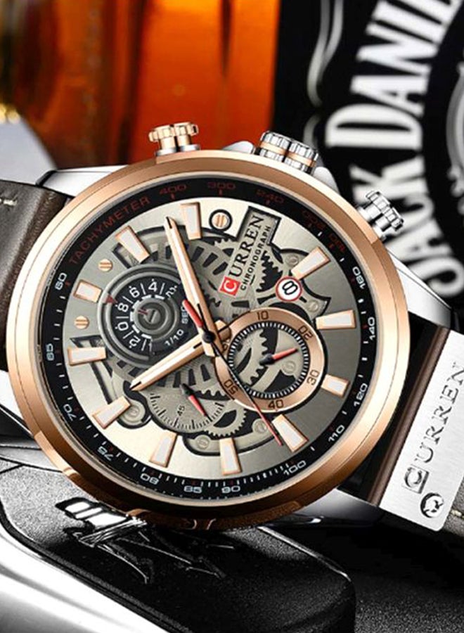 كارين ساعة يد كرونوغراف بسوار مصنوع من سبيكة معدنية طراز J4517R- قياس 42 مم - لون أسود للرجال - Image 2