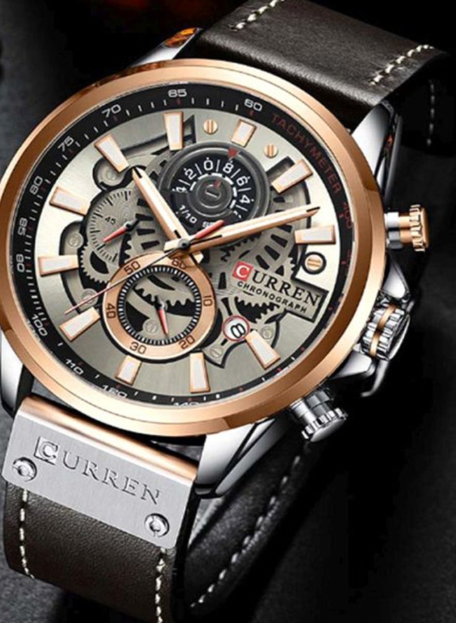 كارين ساعة يد كرونوغراف بسوار مصنوع من سبيكة معدنية طراز J4517R- قياس 42 مم - لون أسود للرجال - Image 3