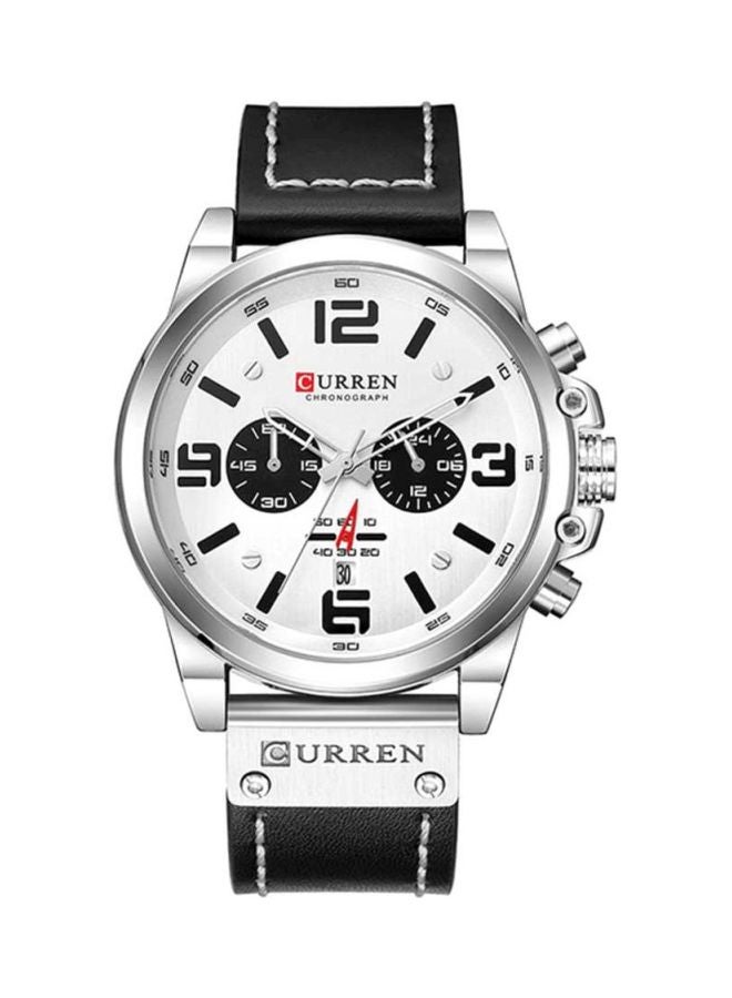 CURREN - men Leather Analog Watch 8314 - 47 mm - Black - Image 1