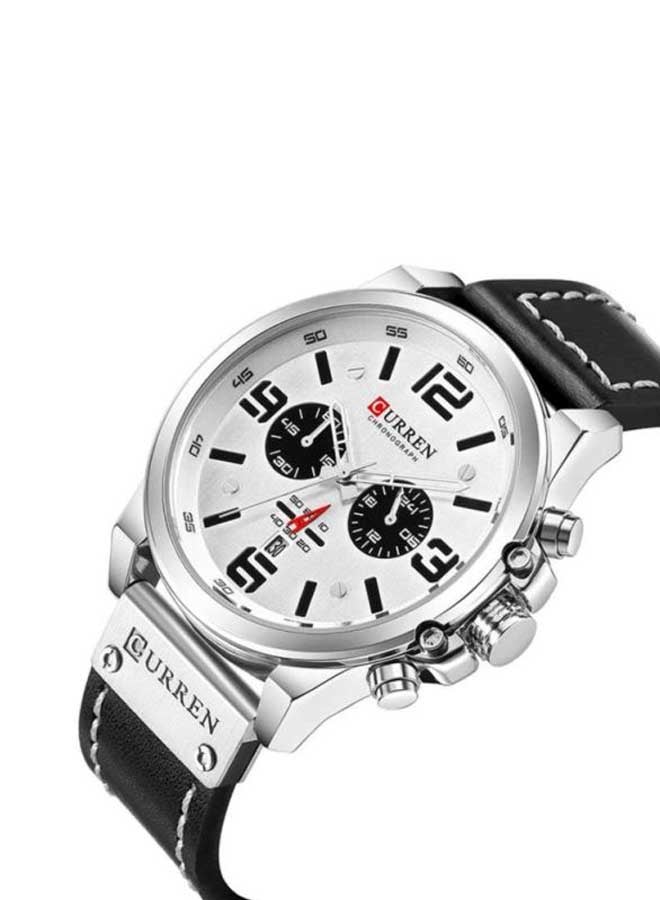 CURREN - men Leather Analog Watch 8314 - 47 mm - Black - Image 1