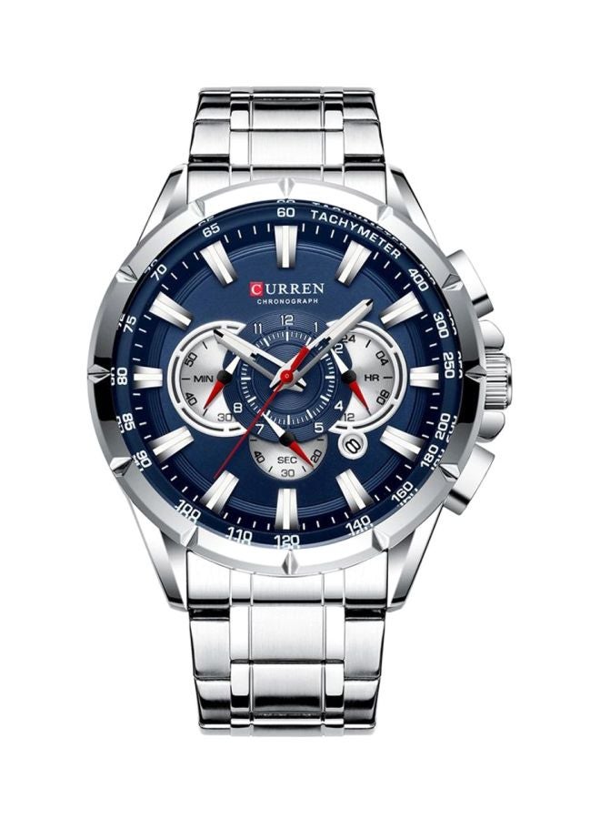 CURREN - Men's Stainless Steel Chronograph Watch J4211S-BL-KM - 48 mm - Silver - Image 1