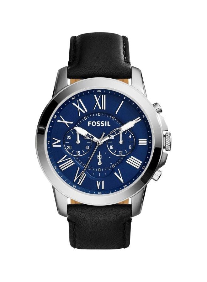 FOSSIL Men's Grant Water Resistant Chronograph Watch Fs4990 - 44 mm - Black  - Image 1