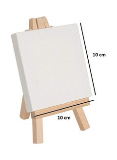 Generic 2-Piece Mini Display Easel With Canvas Board White  - Image 2