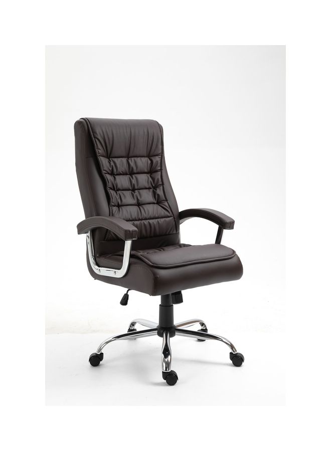 ماهاماي كرسي مكتب دوار بظهر مرتفع ومريح التصميم أسود 52x52x126سم - Image 1