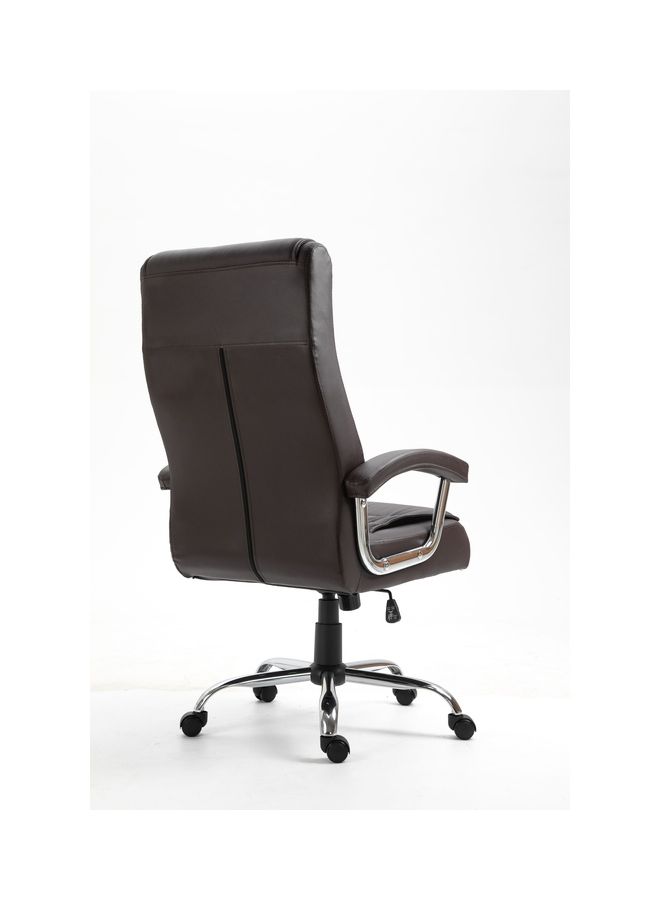 ماهاماي كرسي مكتب دوار بظهر مرتفع ومريح التصميم أسود 52x52x126سم - Image 2