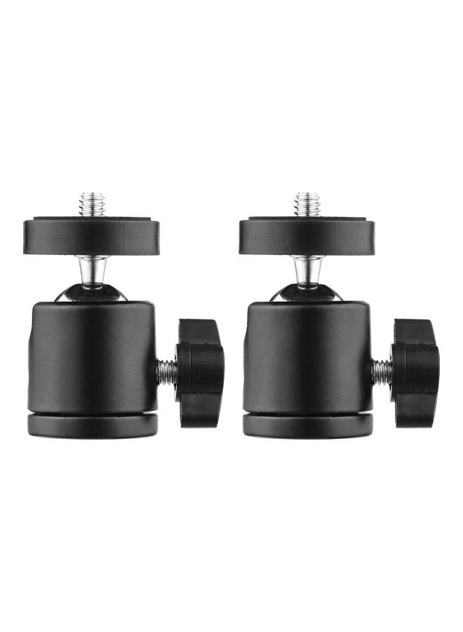 2-Piece Swivel Ball Head Black/Silver - Image 1