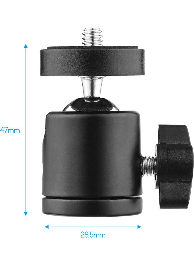 2-Piece Swivel Ball Head Black/Silver - Image 2