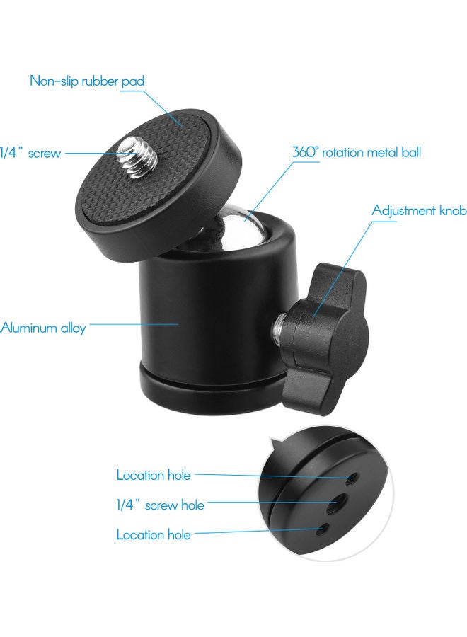 Swivel Ball Head Black/Silver - Image 3