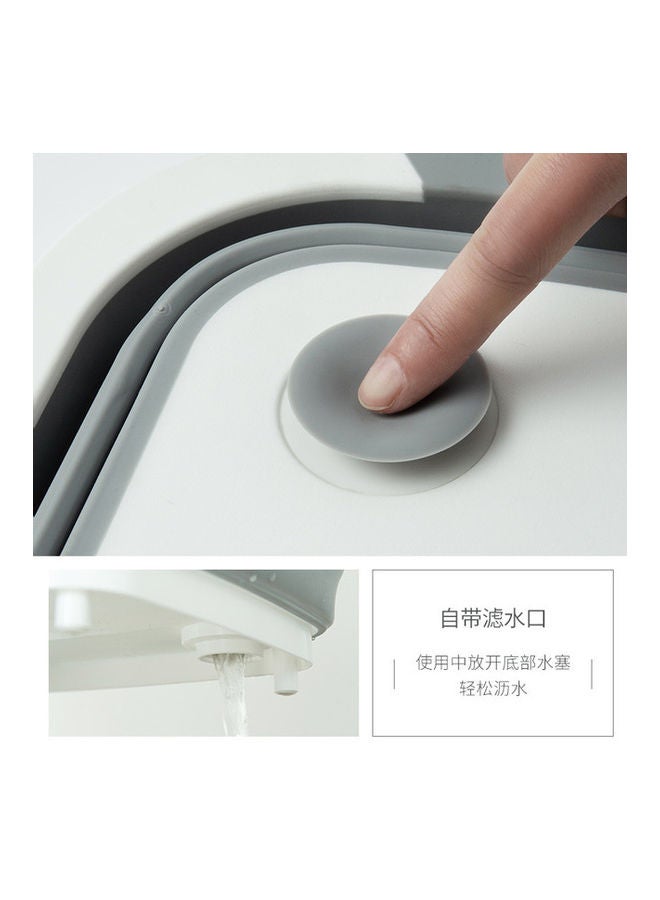 Can Fold Sink Grey/White 40x30x3cm - Image 3