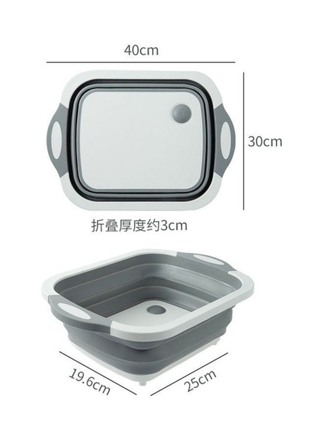 Can Fold Sink Grey/White 40x30x3cm - Image 4