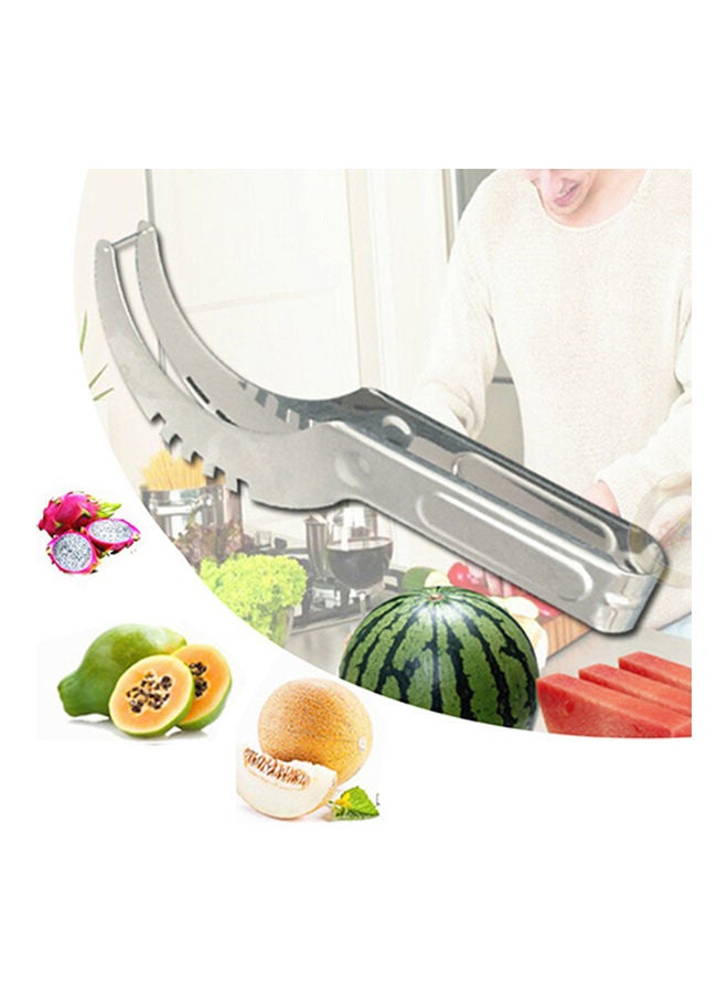 أداة تقطيع الكانتالوب و البطيخ إلي شرائح فضي 22x3x3سم - Image 3