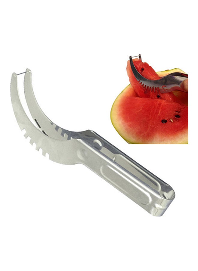أداة تقطيع الكانتالوب و البطيخ إلي شرائح فضي 22x3x3سم - Image 2