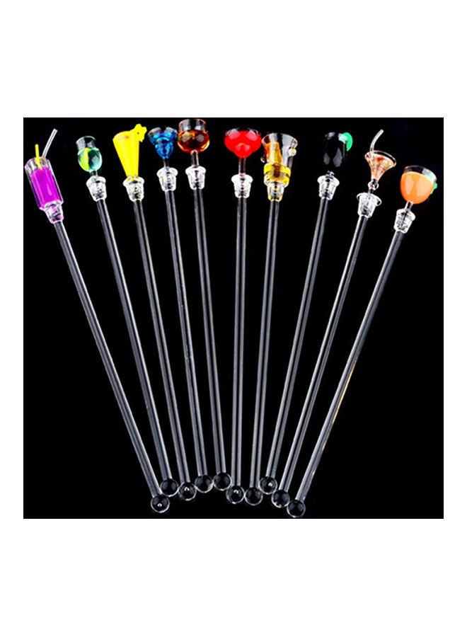 10-Piece Cocktail Pick Set Multicolour 22cm