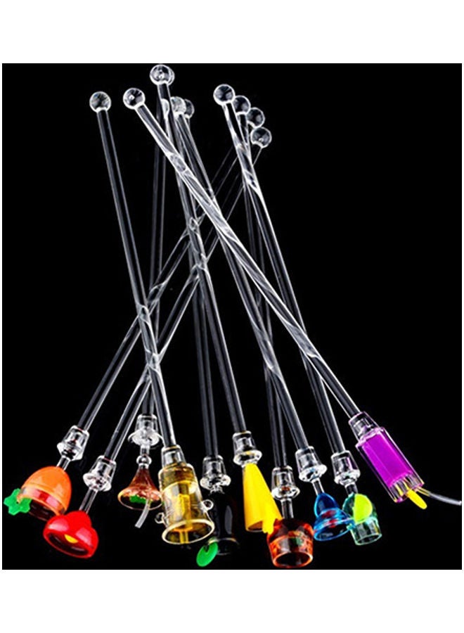 10-Piece Cocktail Pick Set Multicolour 22cm