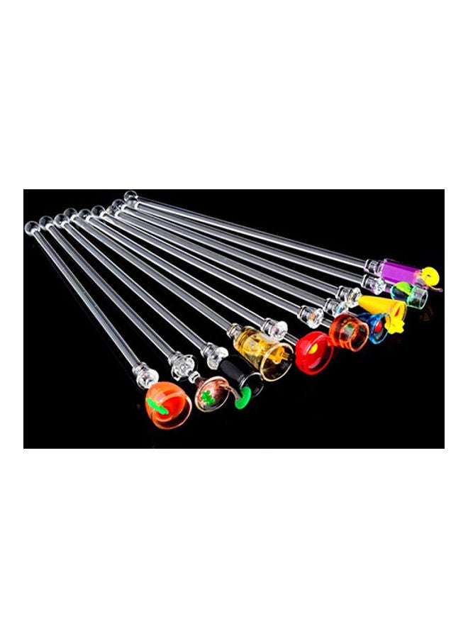 10-Piece Cocktail Pick Set Multicolour 22cm