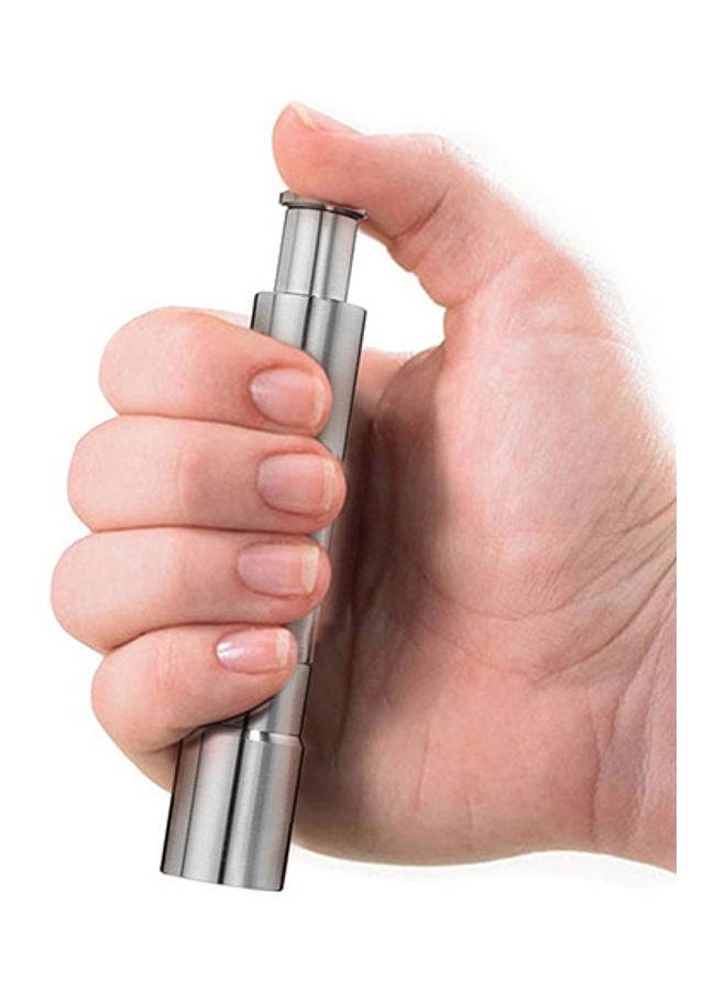 مطحنة فلفل يدوية من الستانلس ستيل فضي 15x3x3سم - Image 4