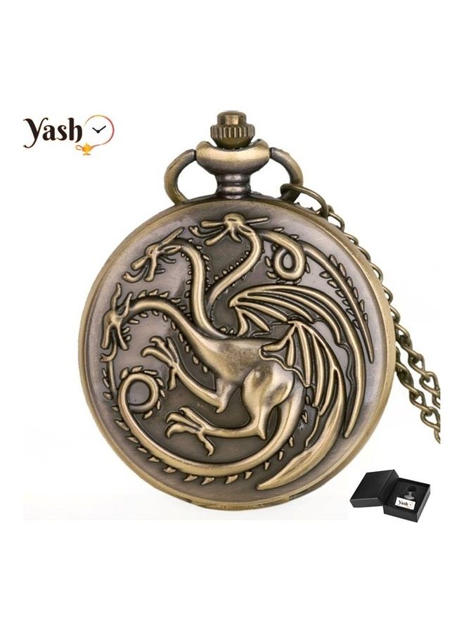 YASH - Dragon Themed Analog Pocket Watch - Image 1