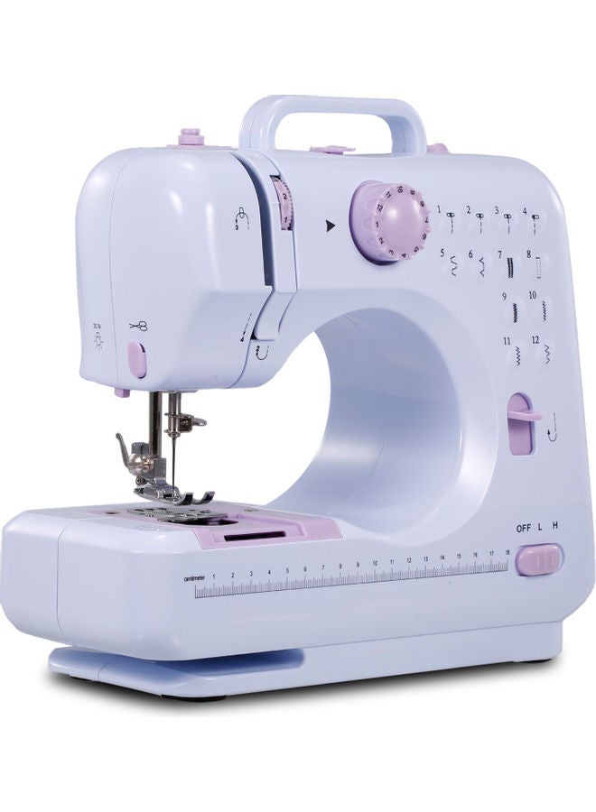 Generic Portable Electric Sewing Machine With Foot Pedal H37650US-su White/Purple  - Image 1