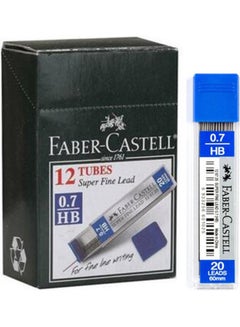 12-Tube Super Fine Mechanical Pencil Lead Set Black