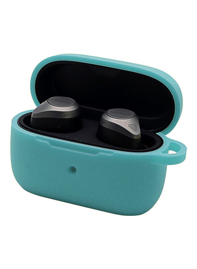 S-Color Silicone Earbud Case With Carabiner For Jabra Elite 85T Green - Image 2