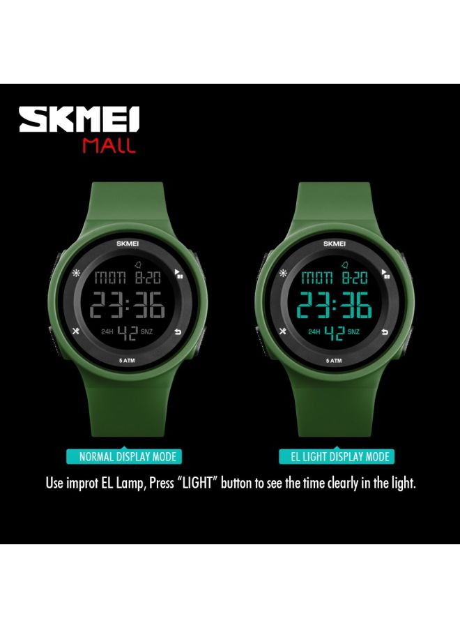 سكمي ساعة يد رقمية وبسوار من البلاستيك ومقاومة للماء طراز 1445 للأولاد - Image 3