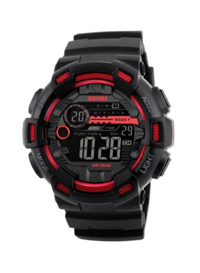 SKMEI men PU-Leather Digital Watch 1243  - Image 2