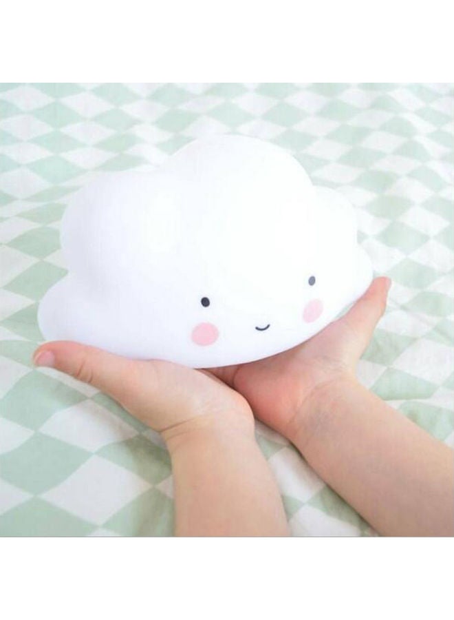 Novelty Cloud Smile Face Lamp White 16.5x16.5x16.5cm - Image 1