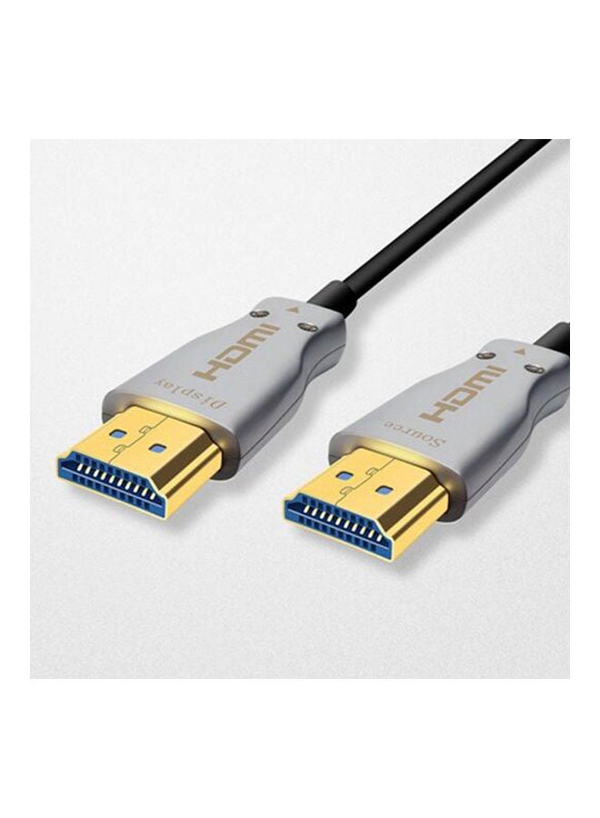 كابل HDMI من الألياف البصرية رمادي/ذهبي - Image 1