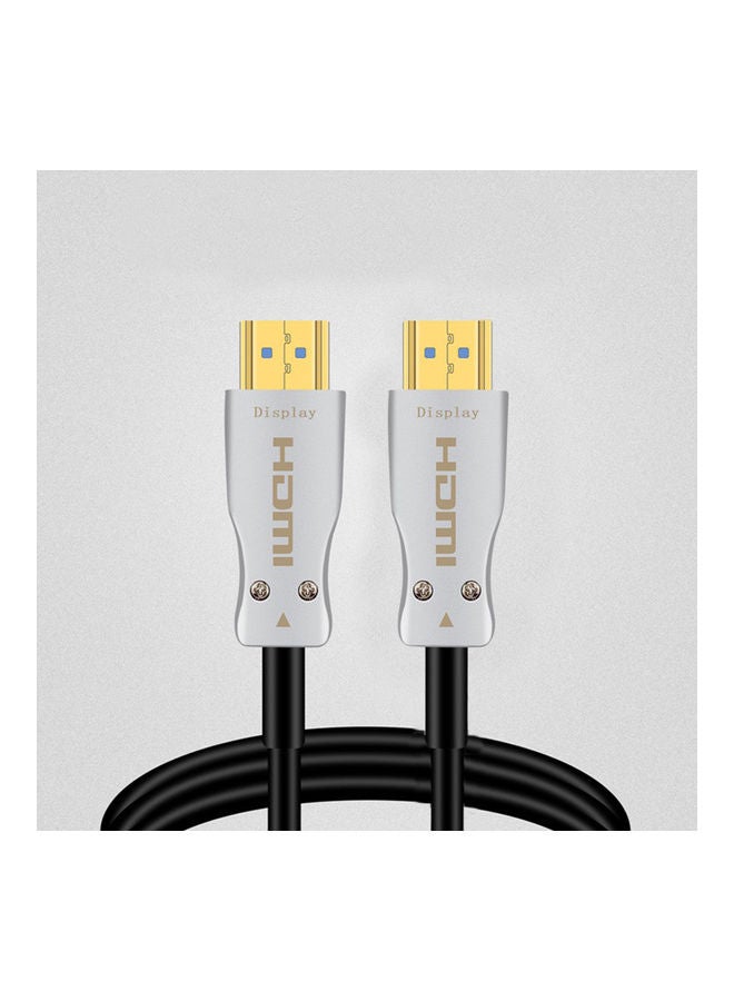 كابل HDMI من الألياف البصرية رمادي/ذهبي - Image 5