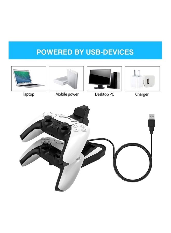قاعدة شحن سريع بمنفذ USB مزدوج أسود - Image 4