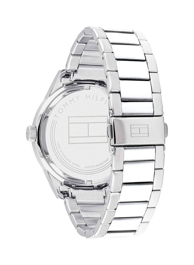 Men's Austin Round Shape Stainless Steel Analog Wrist Watch 44 mm - Silver - 1791640