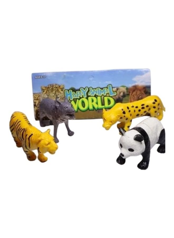 مجموعة اللعب بتصميم مُجسّمات حيوانات الغابة من 4 قطع - Image 2