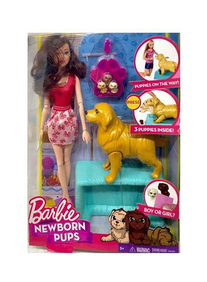 Barbie New Born Puppys Playset