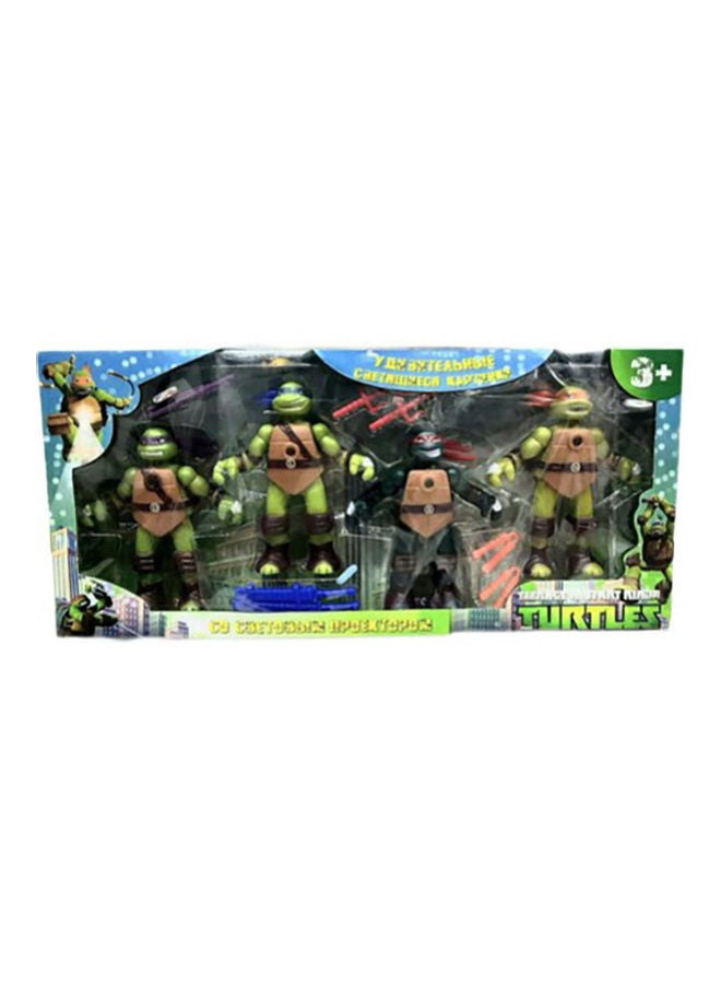 مجموعة مجسمات شخصيات الأكشن من فيلم "Teenage Mutant Ninja Turtles" من 4 قطع - Image 1