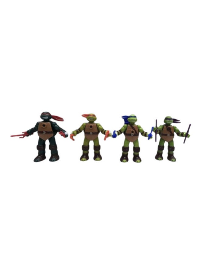 مجموعة مجسمات شخصيات الأكشن من فيلم "Teenage Mutant Ninja Turtles" من 4 قطع - Image 2