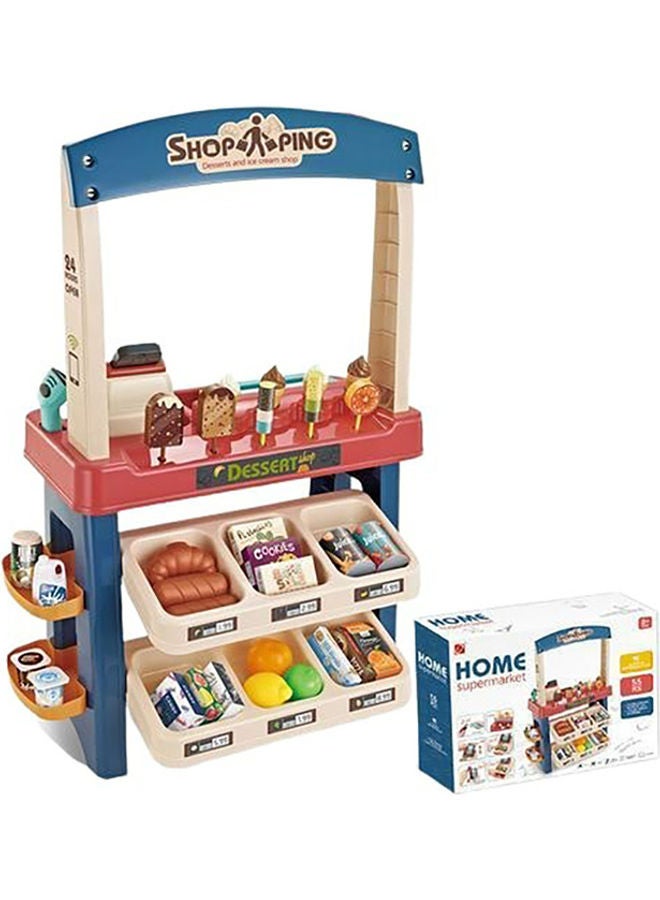 55-Piece Home Supermarket Scan Desk Shop Playset - Image 1