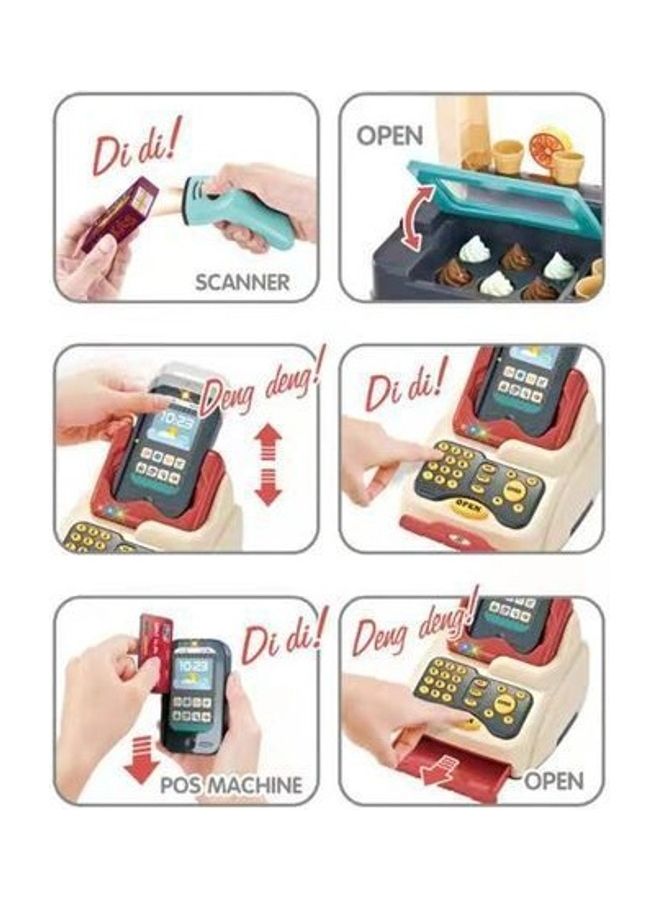 55-Piece Home Supermarket Scan Desk Shop Playset - Image 3