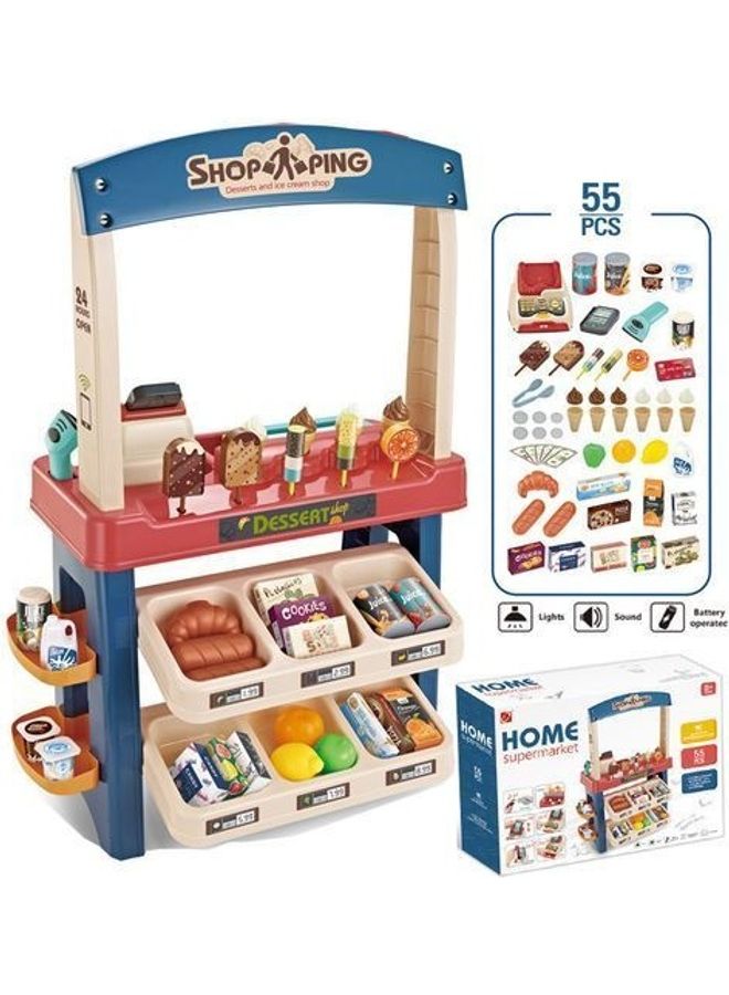 55-Piece Home Supermarket Scan Desk Shop Playset - Image 4