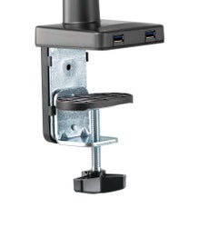 NAVODESK Single Monitor Desk Mount With Gas Spring Tech And USB Grey Grey  - Image 3