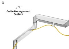 NAVODESK Single Monitor Desk Mount with Gas Spring Tech And USB Silver  - Image 4