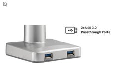 NAVODESK Single Monitor Desk Mount with Gas Spring Tech And USB Silver  - Image 5