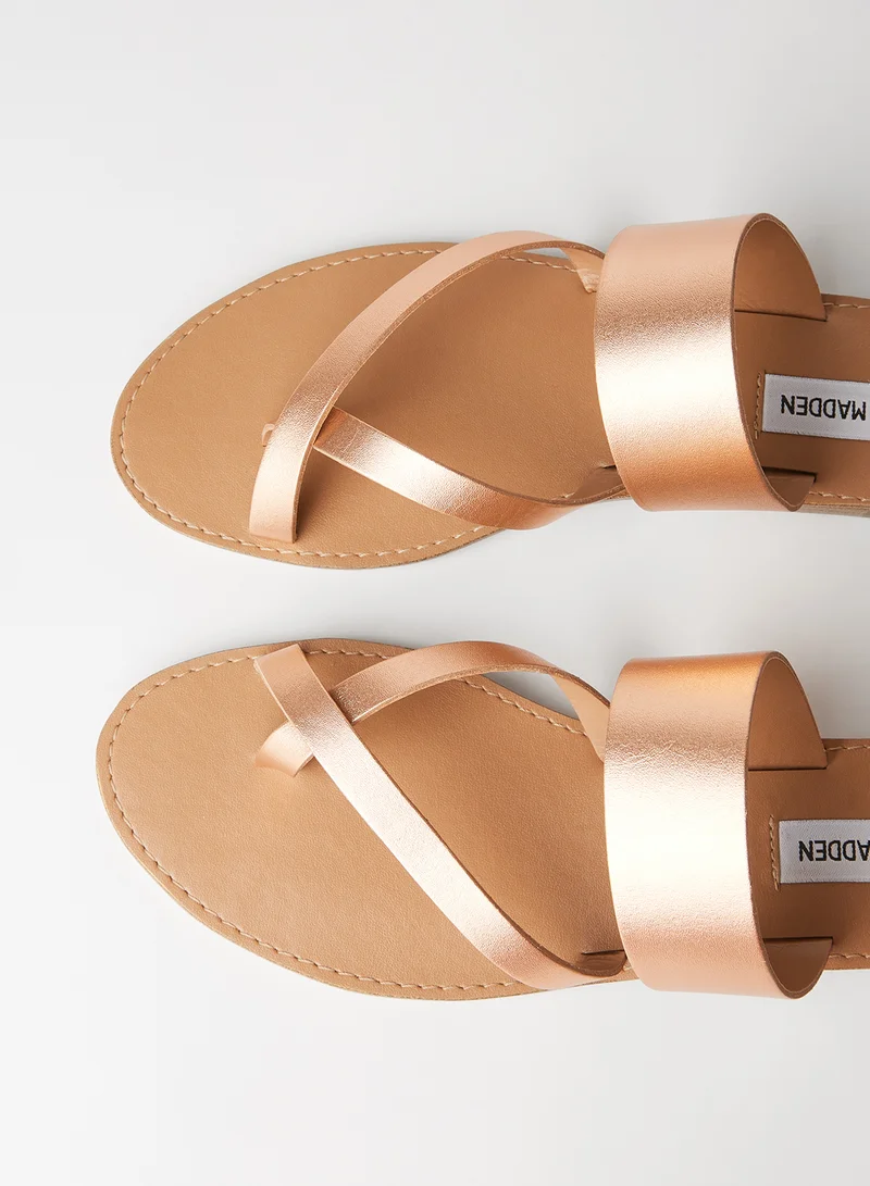 STEVE MADDEN Hazey Flat Sandals Rose Gold