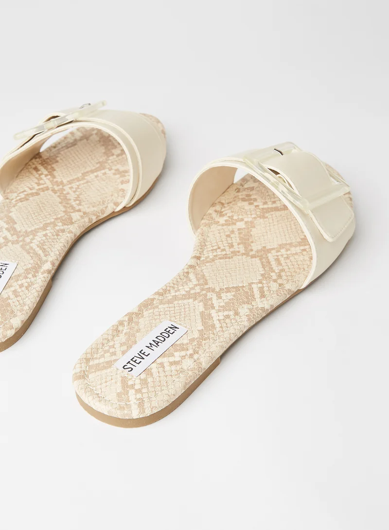 STEVE MADDEN Llola Flat Sandals White