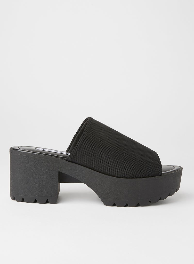 STEVE MADDEN Block Heeled Dress Sandals Black  - Image 1