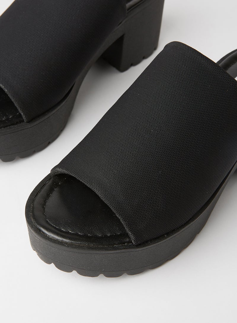 STEVE MADDEN Block Heeled Dress Sandals Black  - Image 4
